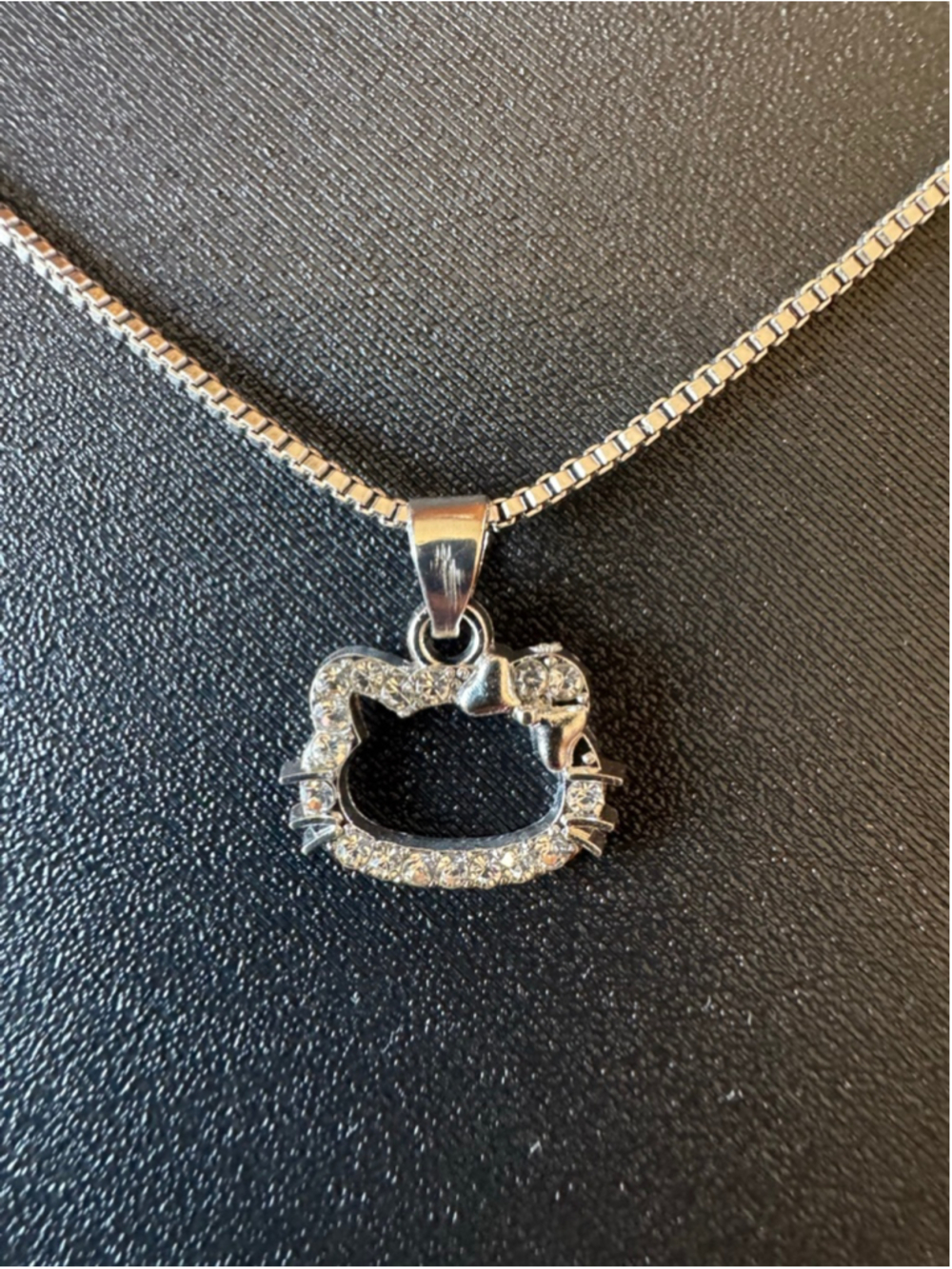 Hello Kitty Necklace Sanrio Rhinestone - Brand New